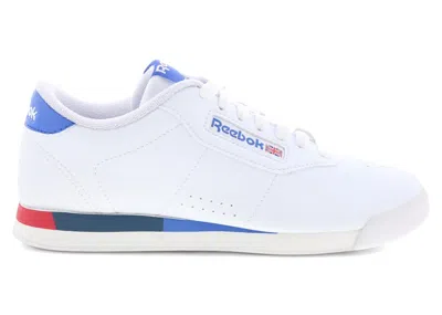 Pre-owned Reebok Princess Fitness White (women's) Sneakers In Footwear White/blue/vector Red In Multi