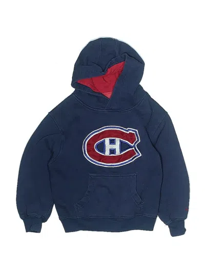 Pre-owned Reebok Kids' Pullover Hoodie In Blue