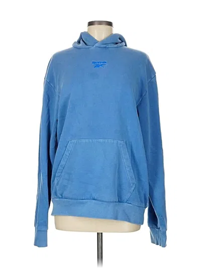 Pre-owned Reebok Pullover Hoodie In Blue