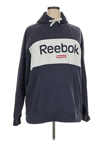 Pre-owned Reebok Pullover Hoodie In Blue