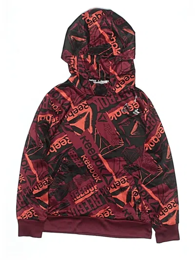 Pre-owned Reebok Kids' Pullover Hoodie In Burgundy