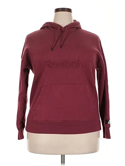 Pre-owned Reebok Pullover Hoodie In Burgundy