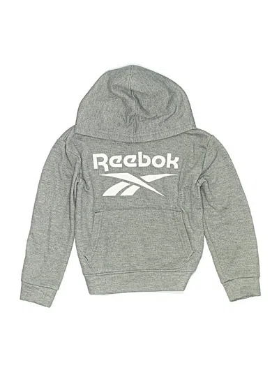 Pre-owned Reebok Kids' Pullover Hoodie In Gray