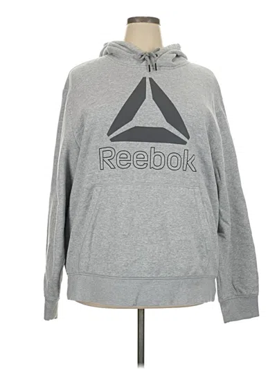 Pre-owned Reebok Pullover Hoodie In Gray