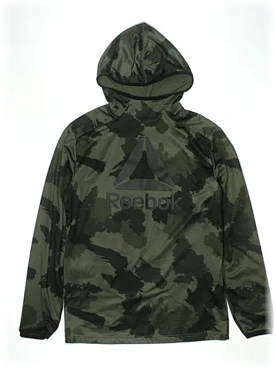 Pre-owned Reebok Kids' Pullover Hoodie In Green
