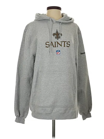 Pre-owned Reebok Pullover Hoodie In Silver
