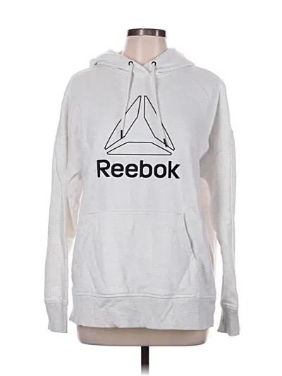 Pre-owned Reebok Pullover Hoodie In Silver
