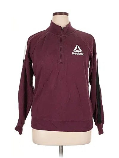 Pre-owned Reebok Pullover Sweater In Burgundy