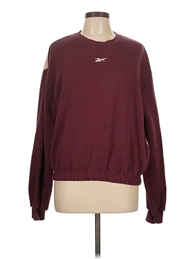 Pre-owned Reebok Pullover Sweater In Burgundy