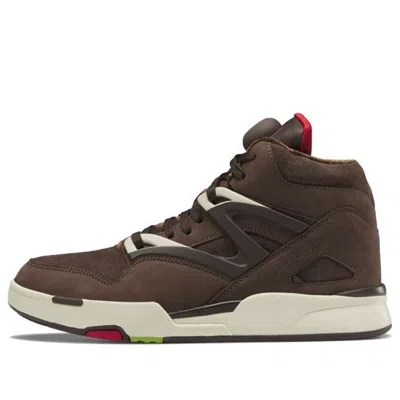 Reebok Mens  Pump Omni Zone Ii In Grizzly Brown/dark Brown/crimson Mist
