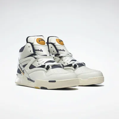 Pre-owned Reebok Pump Omni Zone Ii Chalk/navy-gold Gy5301 Size 13 (100% Authentic) In White