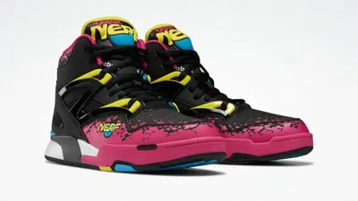 Pre-owned Reebok Pump Omni Zone Ii Nerf Light Jammer Black Size 12.5 Gy8069 Black Pink