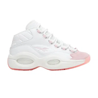 Pre-owned Reebok Question Mid Big Kid 'pink Toe' | White | Kid's Size 5.5