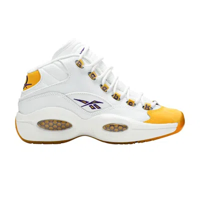 Pre-owned Reebok Question Mid Big Kid 'yellow Toe' | Kid's Size 6.5