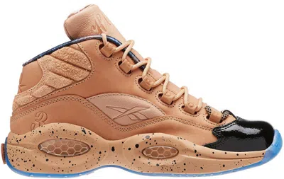 Pre-owned Reebok Question Mid Melody Ehsani (women's) Sneakers In British Tan/blue Ice