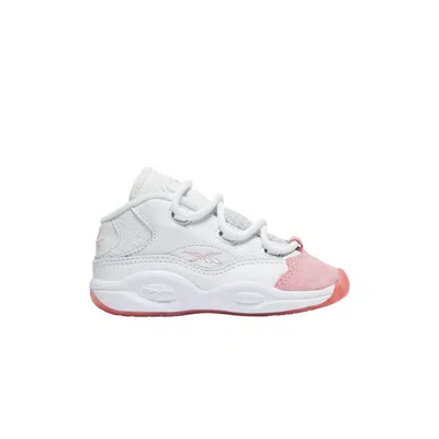 Pre-owned Reebok Question Mid Toddler 'pink Toe' | White | Infant Size 10