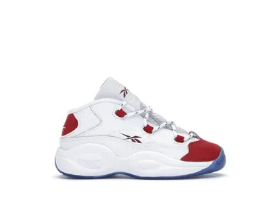 Pre-owned Reebok Question Mid Toe 25th Anniversary Sneakers In White/red In Multi