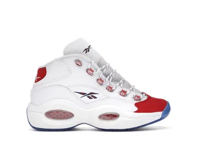 Pre-owned Reebok Question Mid Toe 25th Anniversary Sneakers In White/red In Multi