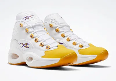 Pre-owned Reebok Question Mid Yellow Toe Kobe Mamba Pe Los Angeles Lakers 100% Ds