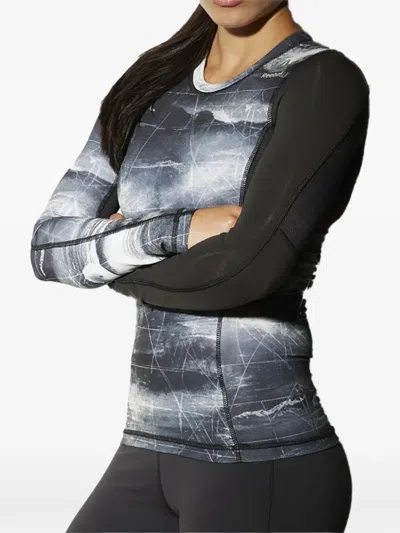 Reebok Rashguard Combat Long-sleeve T-shirt In Black