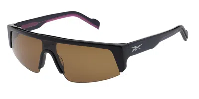 Reebok Rbk5013 Polarized 047p Occhiali Da Sole Neri Per Uomo In Brown