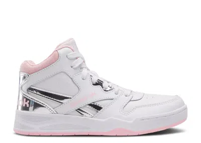 Reebok Bb4500 Court Little Kid 'white Pink Glow Chrome' In Multi