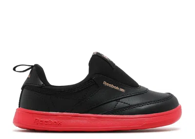 Reebok Babies'   Cardi B X Club C Slip-on 3 Toddler 'black Vector Red'