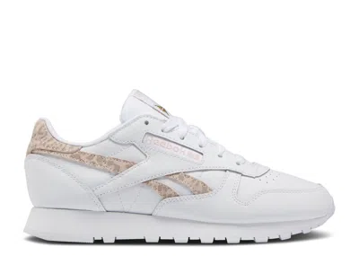 Reebok Wmns Classic Leather 'soft Ecru Leopard' In White