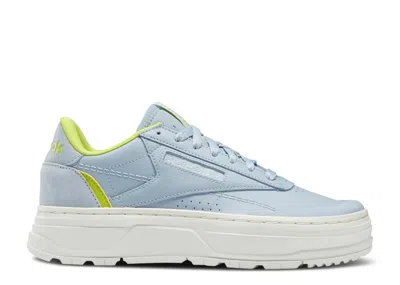 Reebok Wmns Club C Double Geo 'gable Grey Acid Yellow' In Gray