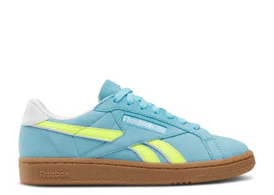 Reebok Wmns Club C Grounds Uk 'digital Blue Solar Acid Yellow Gum'