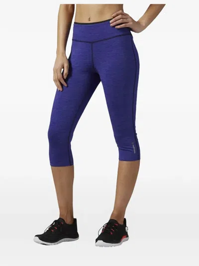 Reebok Reversible Logo-detail Leggings In Blue
