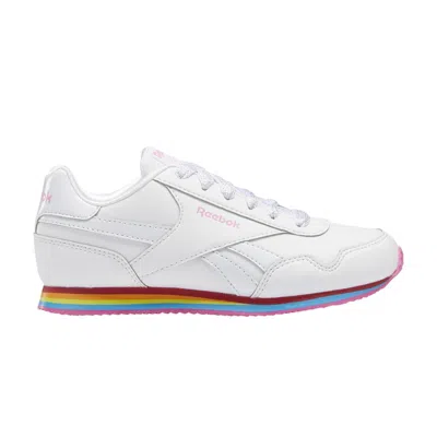 Pre-owned Reebok Royal Classic Jog 3 Little Kid 'rainbow' | White | Kid's Size 1.5