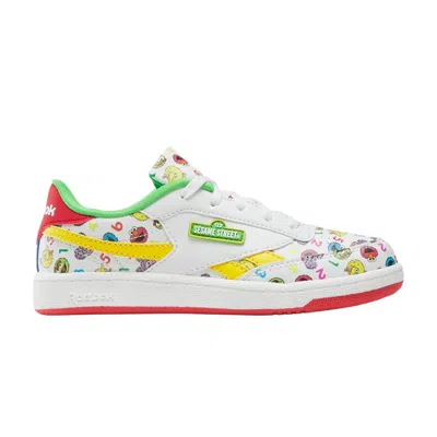 Pre-owned Reebok Sesame Street X Club C Revenge Little Kid 'elmo And Friends' | White | Kid's Size 13.5