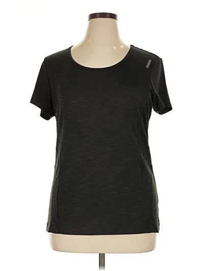 Pre-owned Reebok Short Sleeve Top Black Scoop Neck Tops
