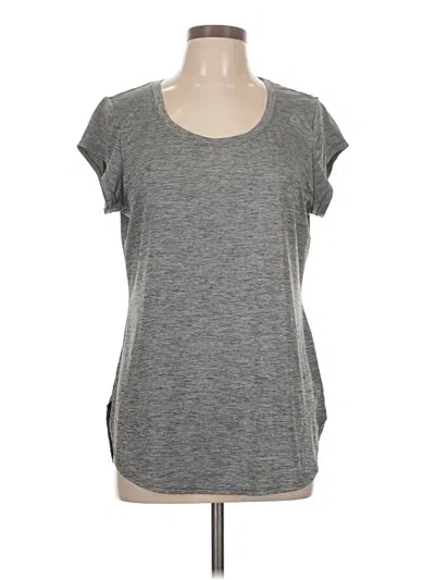 Pre-owned Reebok Short Sleeve Top Gray Scoop Neck Tops