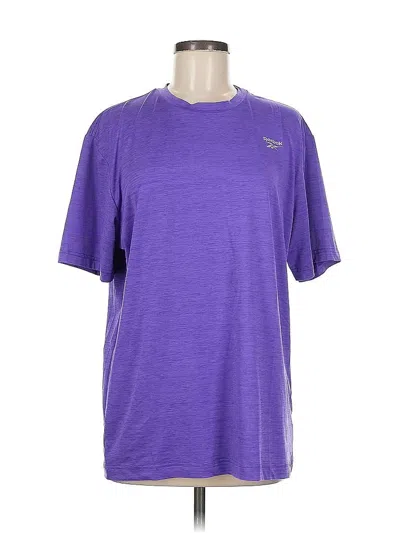 Pre-owned Reebok Short Sleeve Top Purple Crew Neck Tops