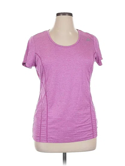 Pre-owned Reebok Short Sleeve Top Purple Scoop Neck Tops