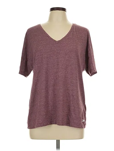 Pre-owned Reebok Short Sleeve T-shirt In Burgundy