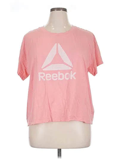 Pre-owned Reebok Short Sleeve T-shirt In Pink