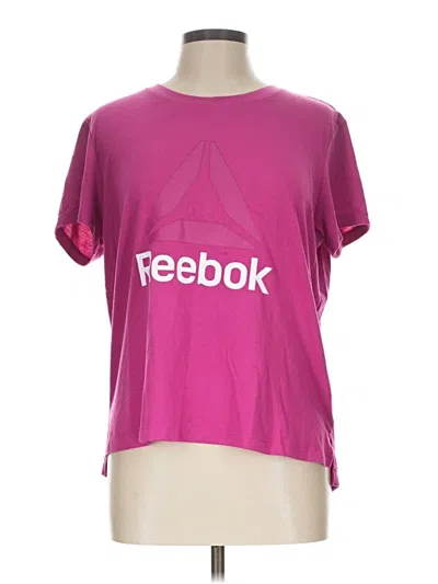 Pre-owned Reebok Short Sleeve T-shirt In Pink