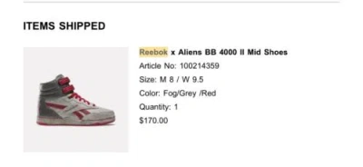 Pre-owned Reebok Size 8 -  Alien Romulus X Bb4000 2 Mid Weyland-yutani In White