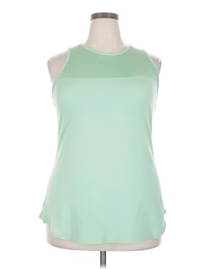 Pre-owned Reebok Sleeveless Top Green Halter Neckline Tops