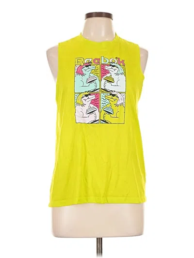 Pre-owned Reebok Sleeveless T-shirt In Yellow