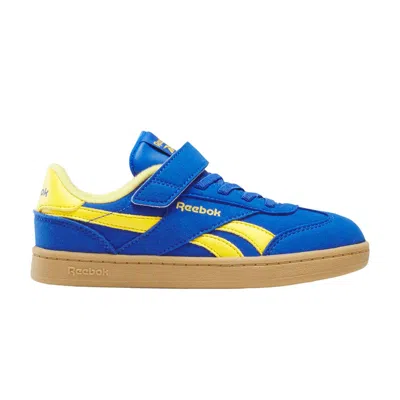 Pre-owned Reebok Smash Edge Elastic Lace & Top Strap Little Kid 'optimum Blue Golden Haze' | Kid's Size 13.5