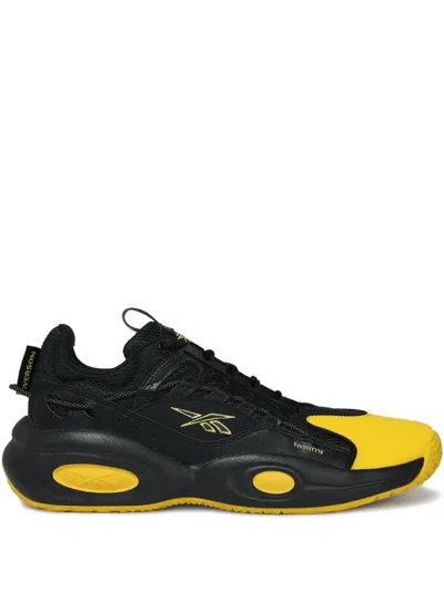 Reebok Solution Mid "core Black/toxic Yellow" Sneakers