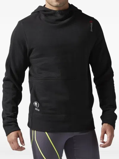 Reebok Spartan Long-sleeve Hoodie In Black