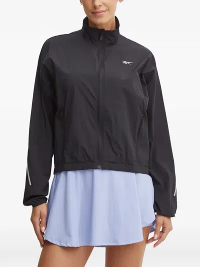 Reebok Speed Logo-print Zip-up Jacket In Black