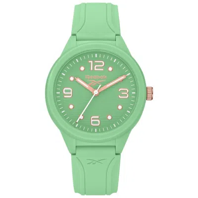 Pre-owned Reebok Sport Watch Mint Green Silicone Strap Women Watch Rv-spe-l2-phih-h3