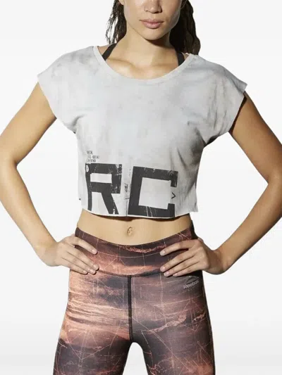 Reebok Spray Dye Crop T-shirt In White