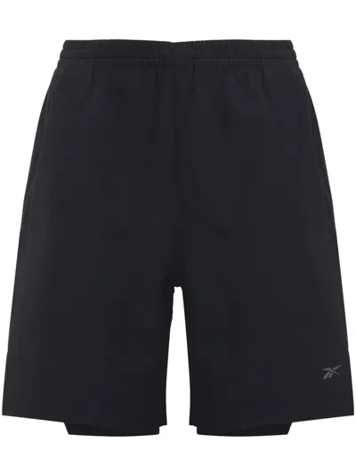 Reebok Strength 4.0 2-in-1 Running Shorts In Black